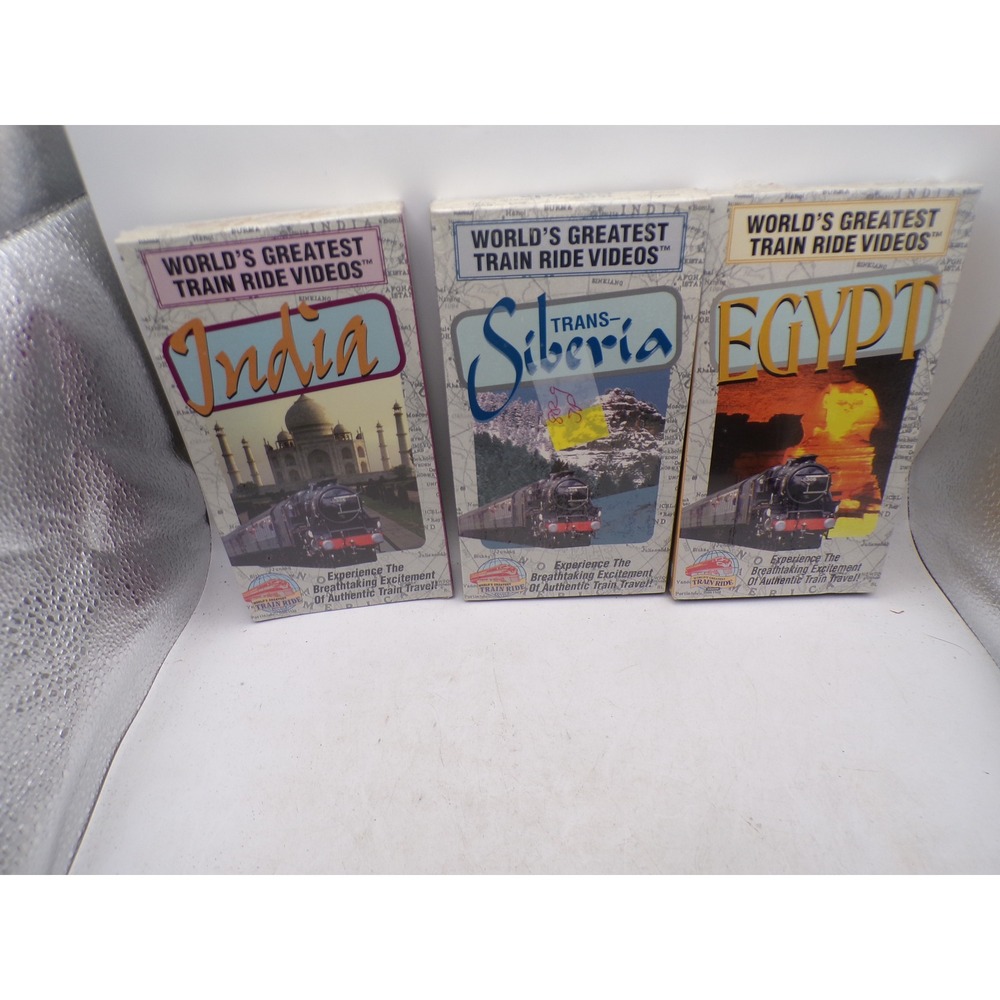 World's‎ Greatest Train Ride Videos VHS Set India Trans-Siberia Egypt 1995 NEW